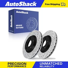 Front Drilled Slotted Brake Rotors for Chevy Malibu Pontiac G6 Saturn Aura