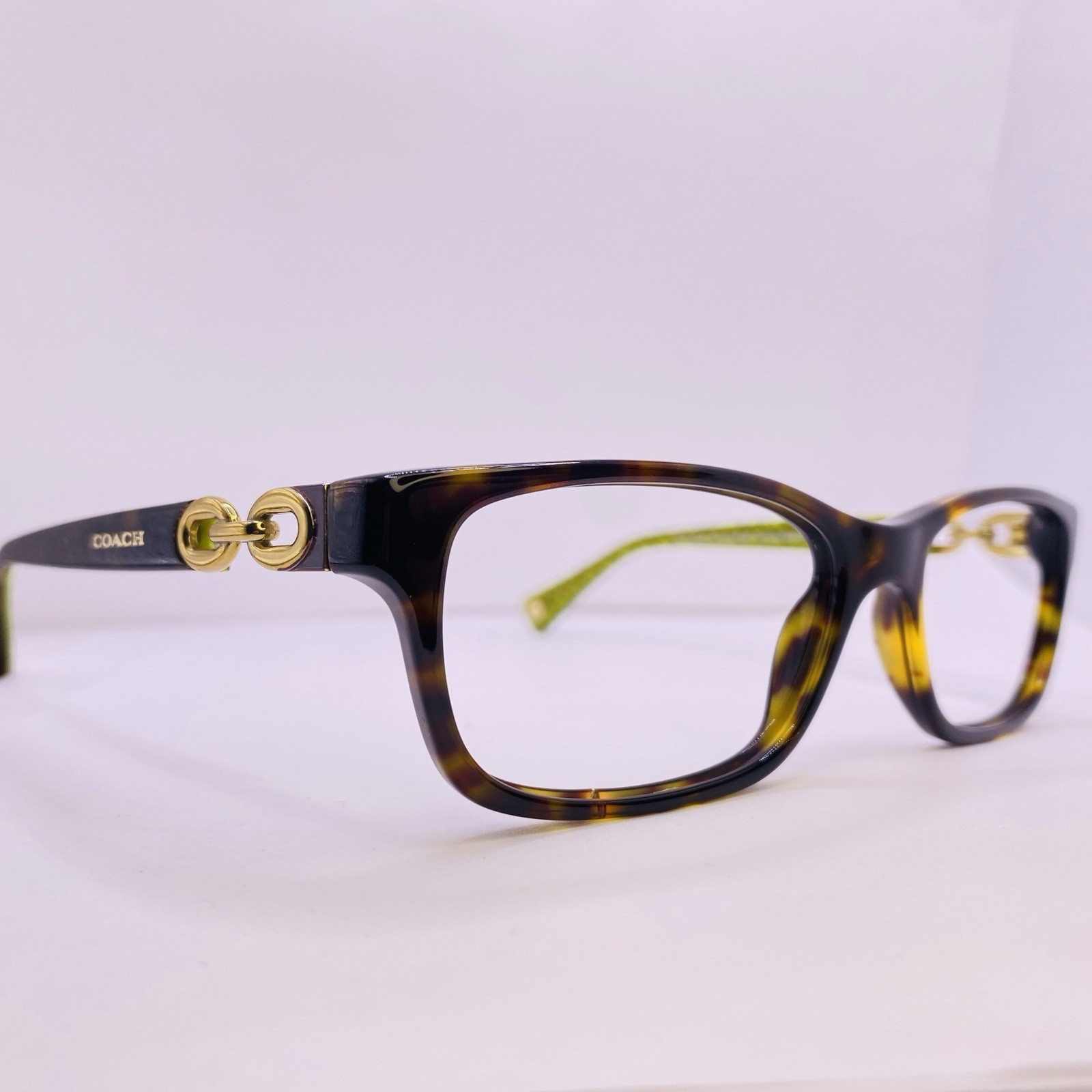 Coach Eyeglasses HC 6052 Fannie 5232 Dark Tortoise Green 52 [] 16 135 MM Gold thumbnail 3