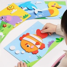 10 Piece 3d Eva Foam Sticker Set, Diy Cartoon Animal Learning Education Painting