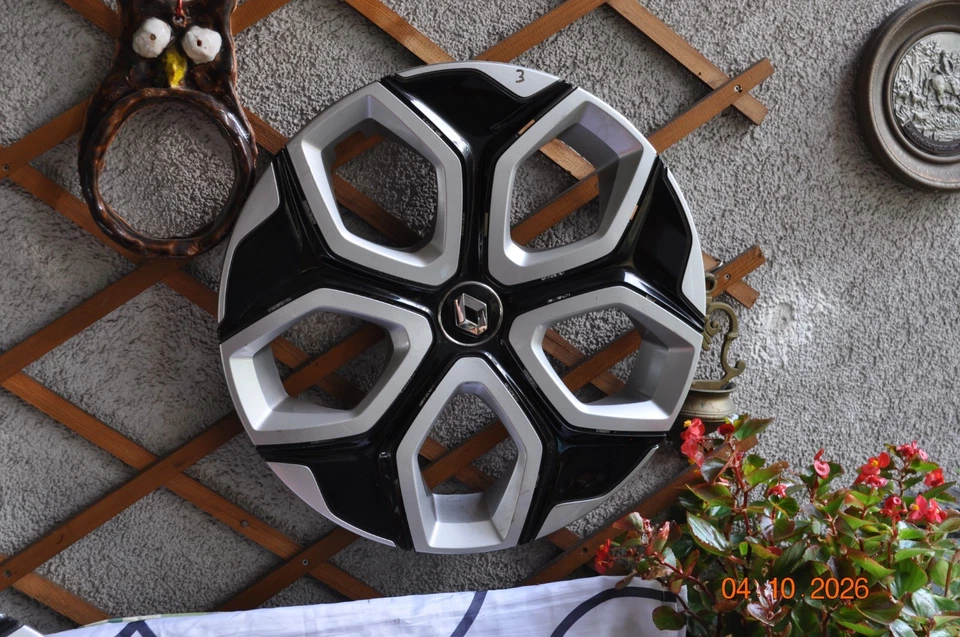 4 x Orig Radkappe 15-Zoll Schwarz Silber für Renault Twingo III 403156024R - Bild 4 von 4