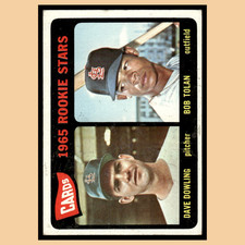 Dave Dowling/Bob Tolan Rookie #116 1965 Topps St. Louis Cardinals Baseball Card. rookie card picture