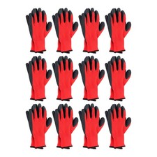 LABLT 12 Pairs M-Size Crinkle Latex Rubber Hand Coated Safety Work Gloves