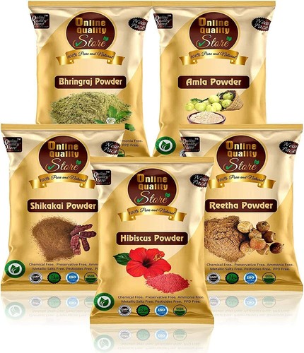 Amla Reetha Shikakai, Bhringraj und Hibiskuspulver für Haare, 250g - Bild 5 von 5
