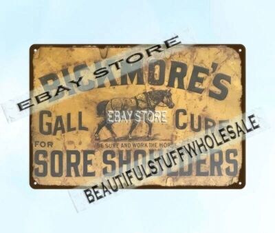 Bickmore Gall Cure Sore Shoulders Horses equestrian farm stable metal tin sign