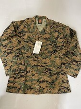 USMC WOODLAND DIGITAL CAMOUFLAGE MARPAT MARINE BDU SHIRT/ Insect Guard