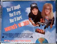 WAYNE'S WORLD 1992 MINI QUAD POSTER GREAT ROLLED CONDITION UK VERSION MIKE MYERS