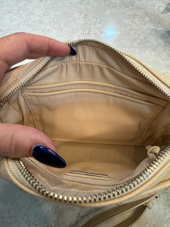 TORY BURCH IVORY CREAM Leather FLEMING CAMERA CROSSBODY Bag Purse eBay