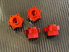 4pcs 17mm hex Aluminum Adapters Converter +10mm for Team Losi LMT 1/8 Red