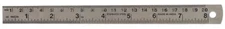 DURATOOL - 8" (200mm) Stainless Steel Ruler with Metric/Imperial Marking, Satin
