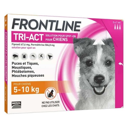 Frontline Tri-Act Antipulci per Cani confezione da 3 fialette d tutte taglie - Foto 3 di 6