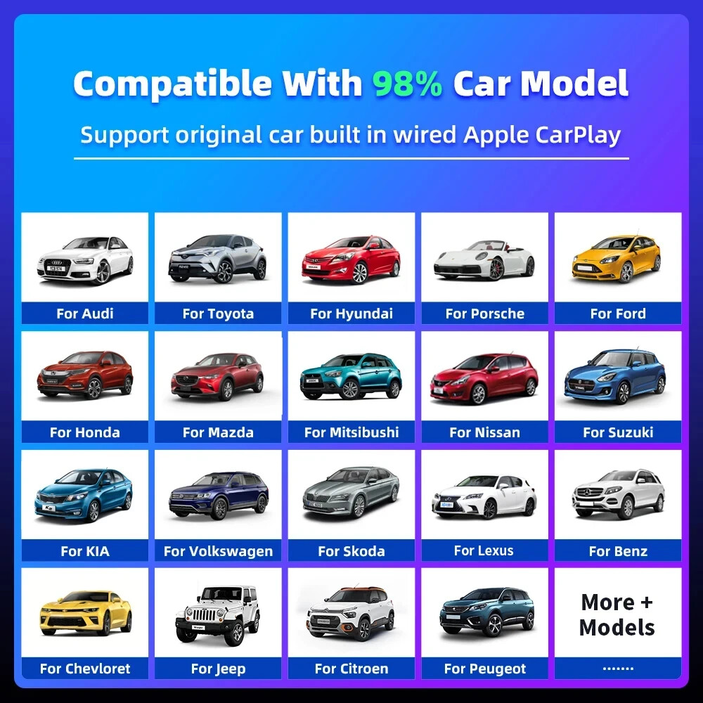 Caraibox 2 In1 Wireless CarPlay Android Auto Box Autoradio CarPlay Cablato - Miniatura 17