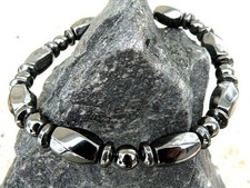 100 Magnetic Hematite Black Bracelet Anklet Necklace 1 row 8mm