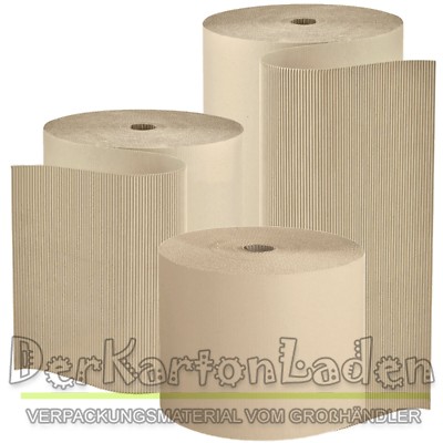 Wellpappe Polstermaterial Rollenwellpappe wahlweise 0,5 und 1,0 x 70 m