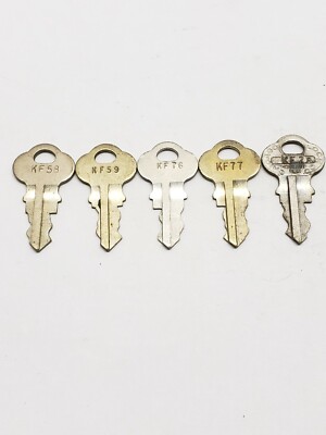 Chicago Lock Co original cut keys, KF, set of 5, motor, boat, vending, elevator