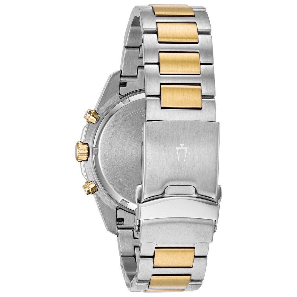 Bulova Men's Marine Star Chronograph Calendar Quartz Silver Watch 43 MM ...
