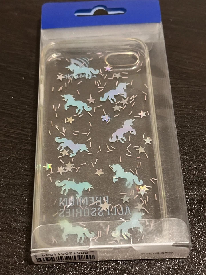 NUEVO iPhone 5 5S SE Funda Transparente con Iridiscencia Cambio de Color Unicornios Caballos Foto 2 de 4