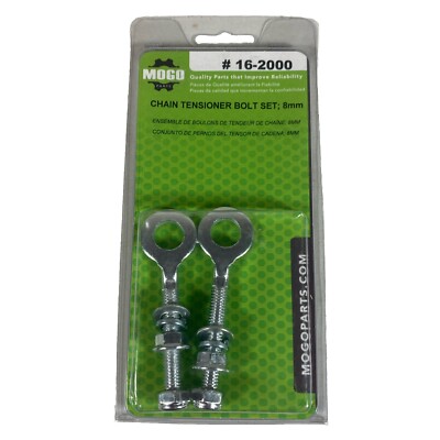 MOGO PARTS 16-2000 CHAIN TENSION ADJUSTER BOLTS 2/PK 3X1/2 - 8mm Thread