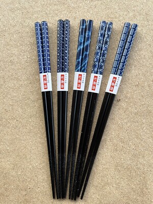 Japanese Awesome Navy 5 Design Variations Chopsticks w/ Free Handm