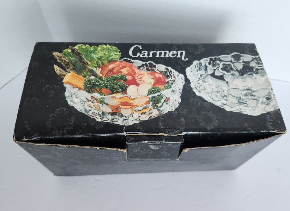 Mikasa Crystal CARMEN Set Of 4 Fruit Bowls SA 510/410 New Vintage eBay