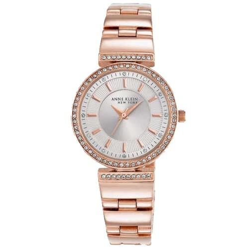 Anne Klein Rose Gold Case with Blush Pink Leather Strap Square Watch Rectangular & Square Watches | Anne Klein Tagged  main image 4