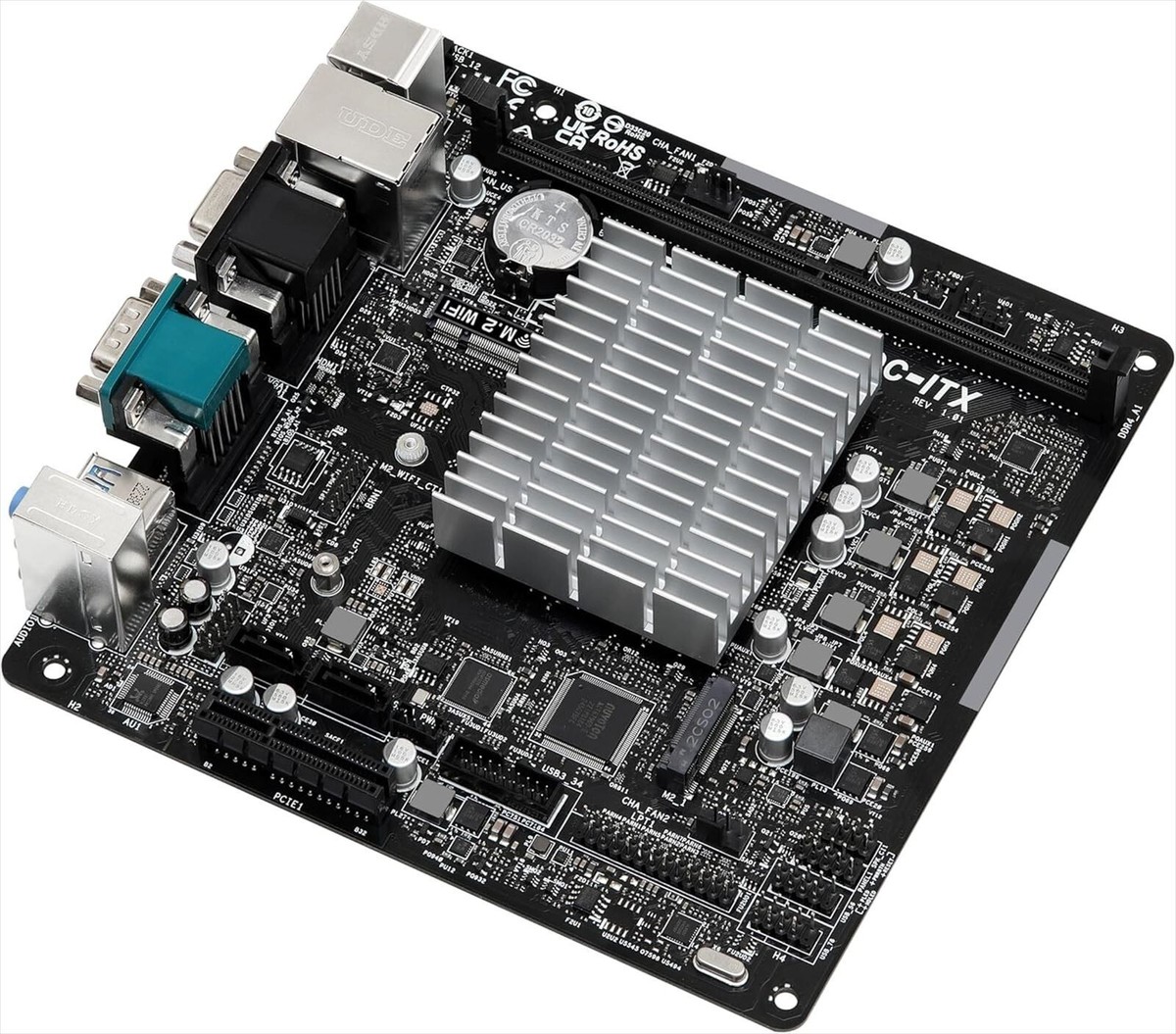ASRock Onboard CPU Fanless Motherboard N100DC-ITX Mini ITX with