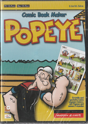Popeye Comic Book Maker, PC / Mac CD-ROM, Neu + OVP