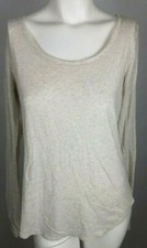 UNDER ARMOUR Women's Top Sz Small Ivory Heather Long Sleeve Allseason Gear