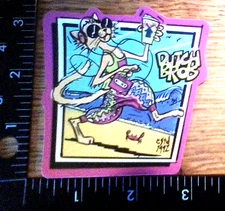 Dutch Bros Coffee Sticker OG Old School Rare Cheetah Retro Walkman 55