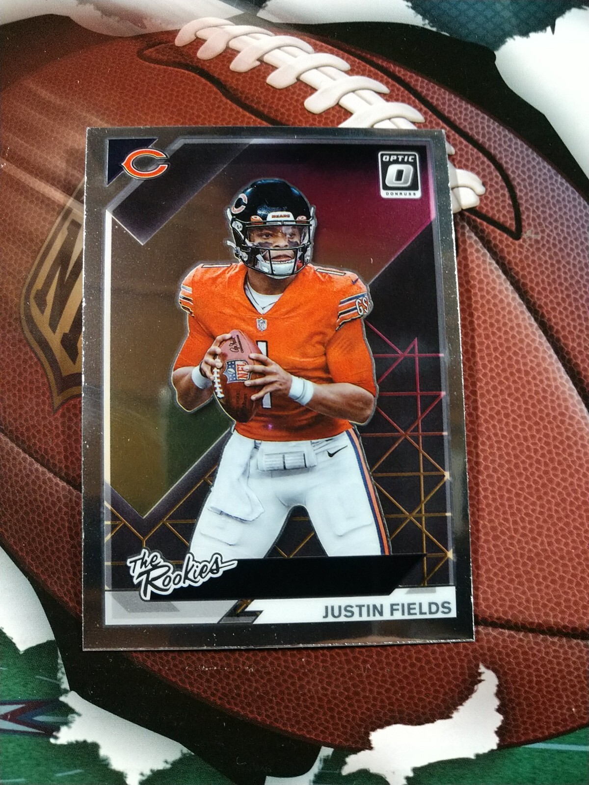 JUSTIN FIELDS 2021 Donruss Optic THE ROOKIES #TR-4 Chicago Bears