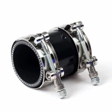 1.5" 38MM TURBO/INTAKE/INTERCOOLER PIPING SILICONE COUPLER HOSE+T-CLAMP BLACK