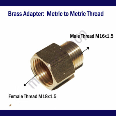 Pipe Fitting Female M18 M18x1.5 Male M16 M16x1.5 Connector Reducer Gauge Adapter