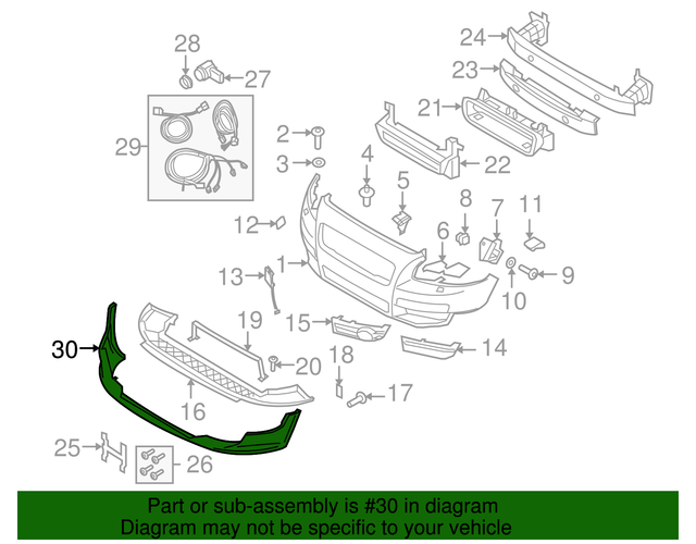 OEM Volvo C30 Front Bumper Spoiler 30657192 Genuine for sale online eBay