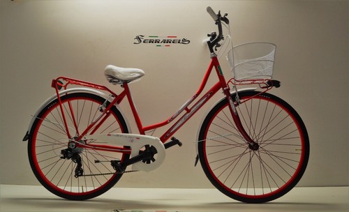 BICI DA DONNA OLANDA 26X1.3/8 TREKKING ROSSA SHIMANO IN ACCIAIO  PERSONALIZZABILE | eBay