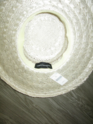ALBERTUS SWANEPOEL NWT\'S $295 SUNHAT 1 SIZE CLAIRE CREAM HAT Tan.Medium.Brim.Fedora.Tan.  main image 3