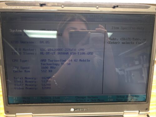 Gateway MA3 AMD Turion 64 2.20GHz 1GB Ram 15.3" Laptop READ - Picture 2 of 2