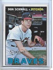 Don Schwall 1967 Topps Baseball Card #267-Atlanta Braves