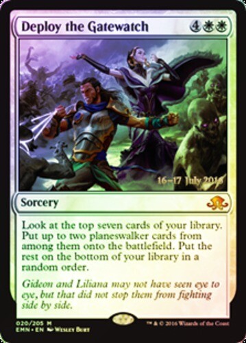 Deploy the Gatewatch - Foil - Prerelease Promo Magic mtg Moderate Play, English 