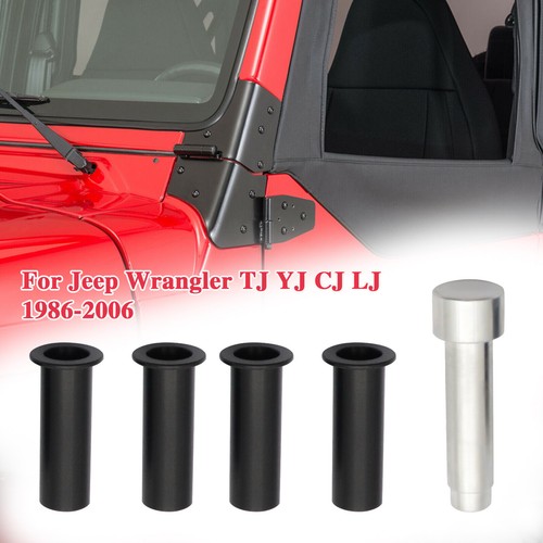 Door Hinge Pin Liners Bushings Kit Fits for Jeep Wrangler TJ YJ CJ LJ 1986-2006 - Picture 8 of 11