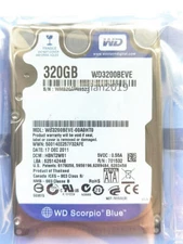 Western Digital 2.5" 320GB IDE/PATA WD3200BEVE Scorpio Blue Drive