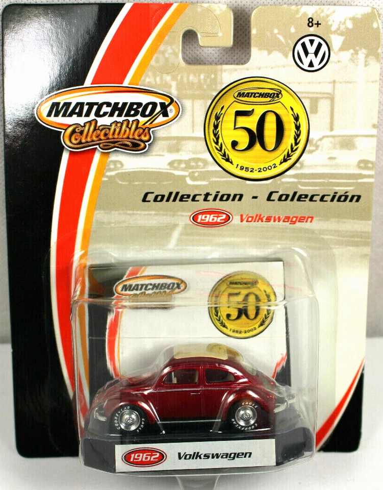 MATCHBOX COLLECTIBLES VW KÄFER BEETLE BUG 50 ANNI (2001) IMBALLO ORIGINALE/MOC - ROSSO - Immagine 4 di 4