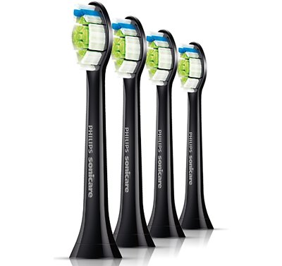 PHILIPS HX6064 schwarz Sonicare Aufsätze Bürsten 4er Black Diamond KEIN NACHBAU