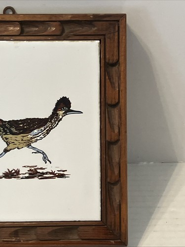 Vintage Wood And Tile Roadrunner Trivet / Wall Art Made In Mexico 🇲🇽 - Picture 4 of 16