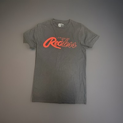 Young & Reckless Los Angeles Crew Neck Short Sleeve Logo Tee Size S Black Red