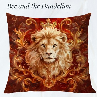 Majestätischer Löwe Kissenbezug ''König des Dschungels'' 45 cm x 45 cm