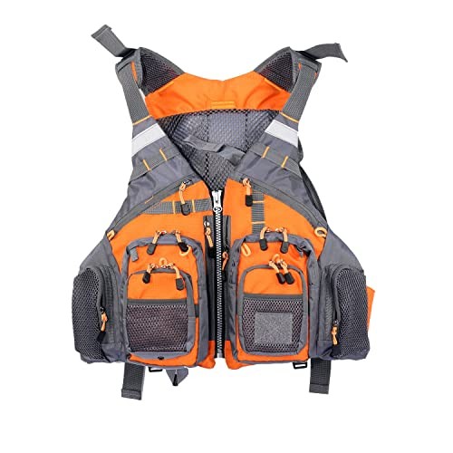 JKSPORTS Fly Fishing Vest Fishing Safety Life Jacket for Swi