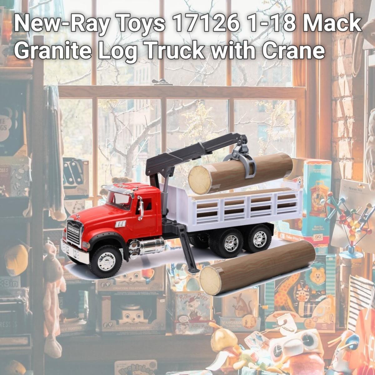 New-Ray Toys 17126 1-18 Mack Granite Log Truck with Crane | eBay