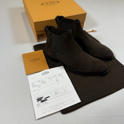 Tod s SUEDE CHELSEA BOOTS Size 8UK/9.5US New With Box & Receipt MSRP $695