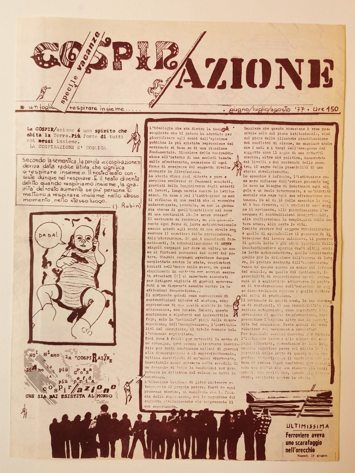 COSPIR/AZIONE speciale vacanze - Fanzine della Cultura del dissenso - 1977