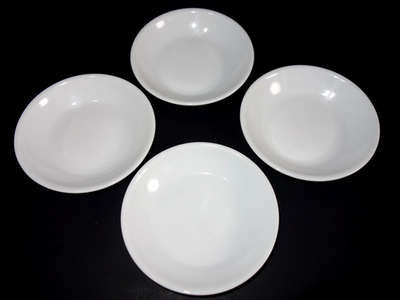 4 Corelle Winter Frost White Dessert Bowl Plate Berry 4 3/4 inch