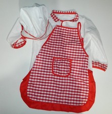 Egmont Toys Toddler Kids Chef Apron Shirt and Hat Set in rRed Gingham